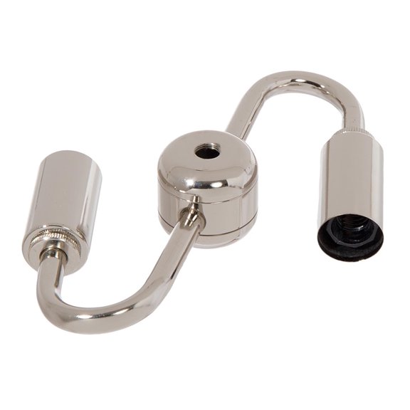 B&P Lamp® 2 Light Wired Lamp Cluster with Keyless Candelabra Base E12 Sockets, Polished Nickel Finish