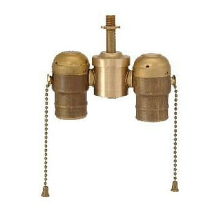 B&p Lamp Medium Base E26 Two Light Pull Chain Lamp Cluster with Leads