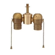 B&P Lamp  2-Lite Cluster W/Pull-Chain Sockets, Unfinished Brass