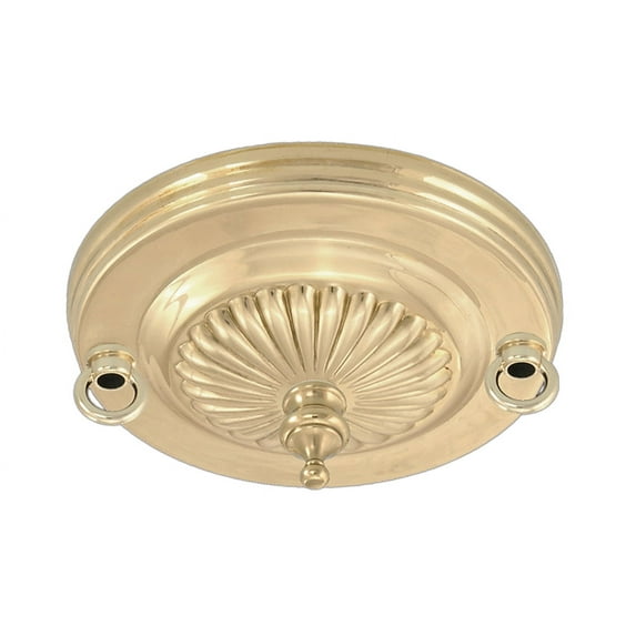 B&P Lamp® 2-Loop, Embossed, Solid Brass Canopy, Unfinished Brass