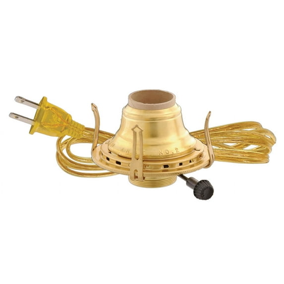B&P Lamp® #2 Queen Anne Electric Burner With Clear Gold Cord