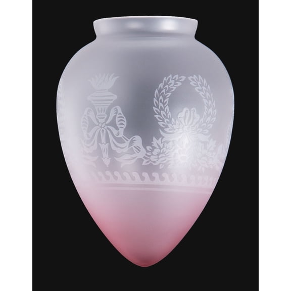 B&P Lamp 3 1/4" Fit Stalactite Pendant Shade, Wreaths, Cran.