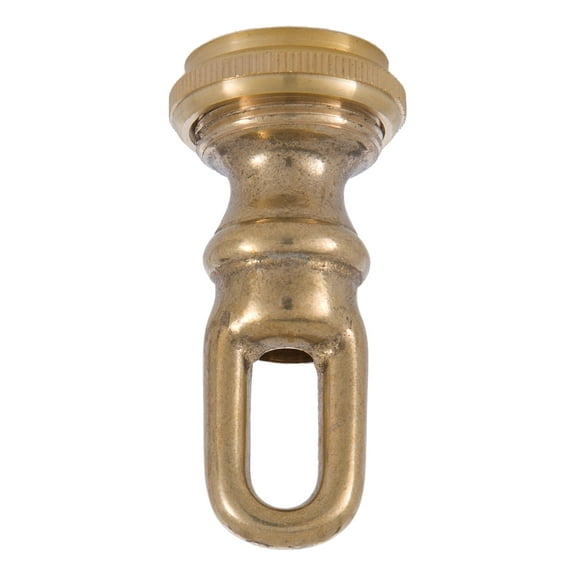 B&P Lamp 3 1/4" Ht. Heavy Brass Screw Collar Loop