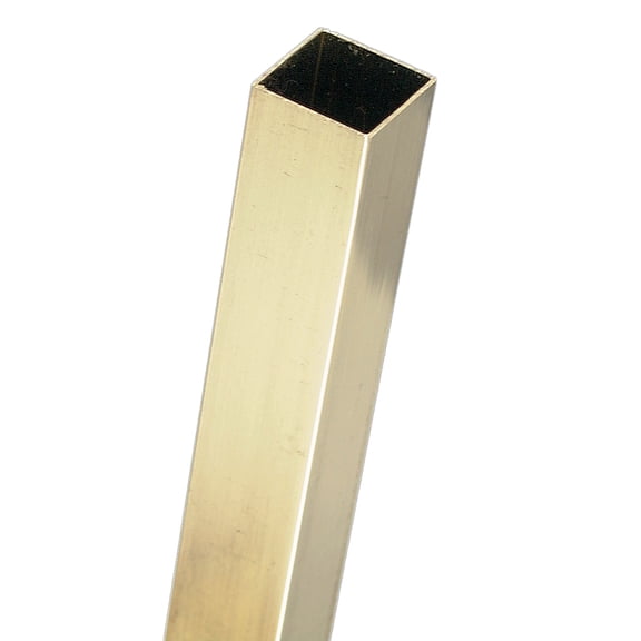 B&P Lamp 3/4 Inch X 3/4 Inch X 36 Inch Square Brass Tubing