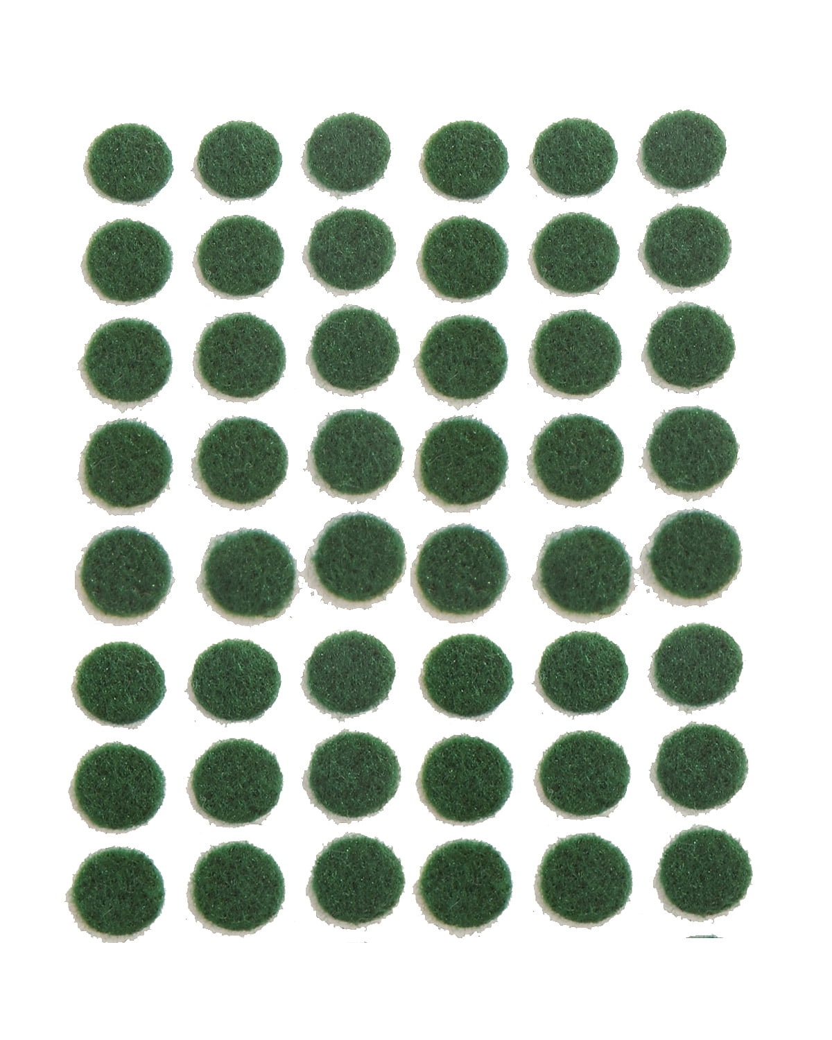 B&P Lamp® 3/8 Inch Diameter Adhesive Backed, Green Felt Dots, 1,000 Count