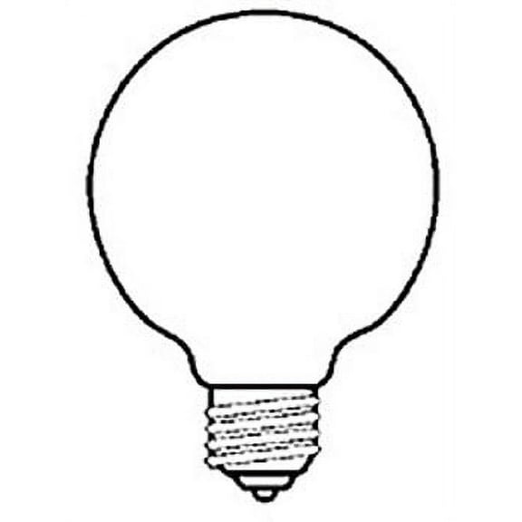 B&P Lamp® 3" Dia. 25W G-25 Bulb, White, Standard Base