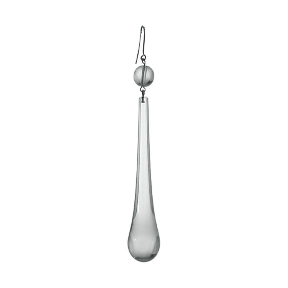 B&P Lamp® 3 Inch (76MM) Clear Teardrop With Clear Bead