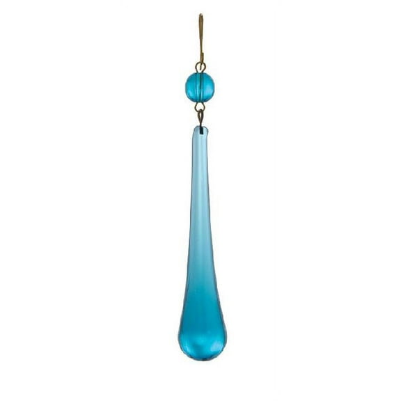 B&P Lamp® 3 Inch Blue Teardrop With Blue Bead