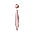 thumbnail image 1 of B&P Lamp® 3 Inch Crystal Chandelier Light Replacement Pendant Prism, U-Drop, Pink Color, Brass Pin, 1 of 2
