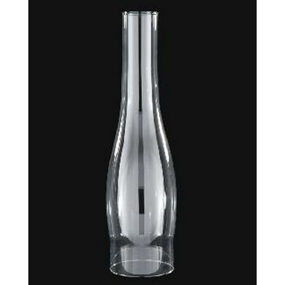 B&P Lamp® 3 Inch by 12 Inch Clear Glass Slimline Lamp Chimney for Vintage and Antique Style Globes