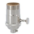 thumbnail image 1 of B&P Lamp® 3-Way Heavy Duty, Turned Brass Socket, Nickel Finish, 1 of 2
