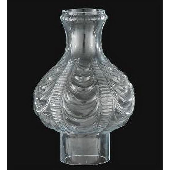 B&P Lamp® 3" X 9" Clear "Coolidge Drape" Pattern Chimney