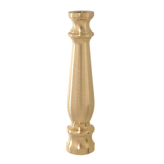 B&P Lamp 4 1/8 Inch Brass Spindle, Tap 1/8F, Polished & Lacq.