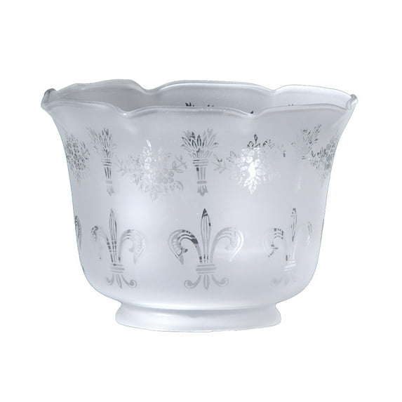 B&P Lamp® 4" Fitter Fleur-De-Lis Gas Shade, 5 1/4" Ht., 7 1/2" Diameter