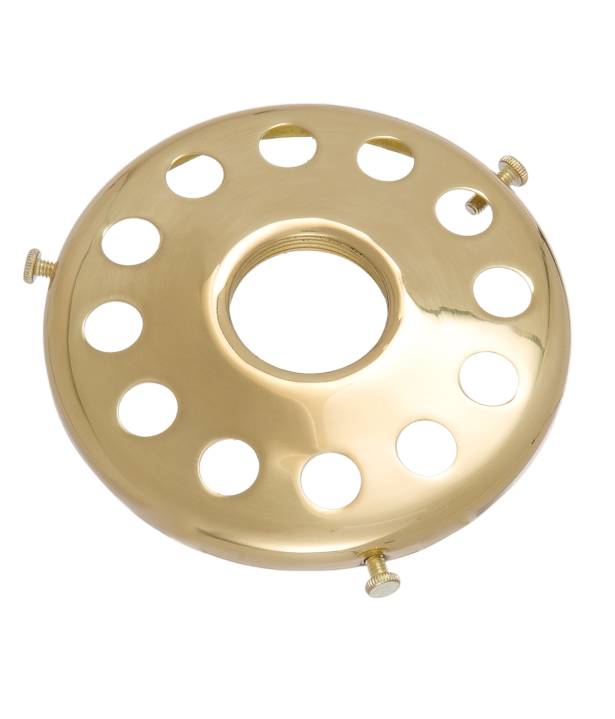New 2 1/4" Fitter Screw-On Uno Shade Holder – Polished & Lacquered Brass For Lamp Making 2 thumbnail image