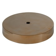 B&P Lamp  Antique Brass Spun Brass Lamp Base, 4 Inch Diameter, Modern Style, No Wire Hole, 1/8F Center Hole