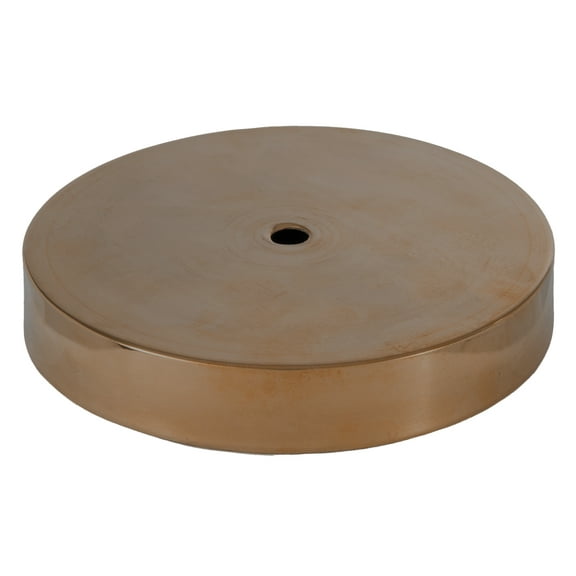 B&P Lamp® 4 Inch Antique Brass Finish Modern Style Spun Lamp Base