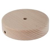 B&P Lamp  4 Inch Diameter Disc Shaped Wooden Lamp Base, Unfinished