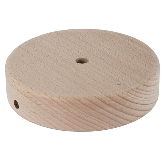B&P Lamp® 4 Inch Diameter Disc Shaped Wooden Lamp Base, Unfinished
