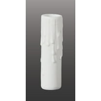 B&P Lamp® 4 Inch Flat White Color Polybeeswax Candelabra Candle Cover