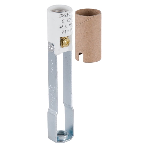 B&P Lamp® 4 Inch Height, High Heat, Keyless Porcelain Candelabra E12 Socket, Tapped 1/8 IP