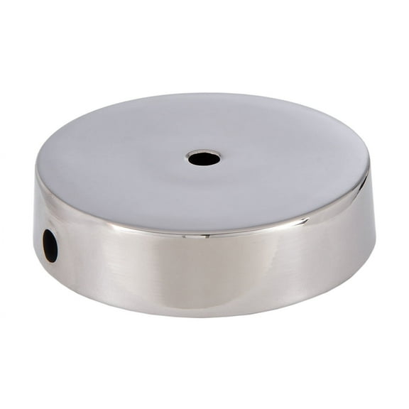B&P Lamp® 4 Inch Nickel Plated Brass Finish Modern Style Spun Lamp Base
