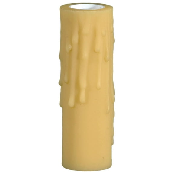 B&P Lamp® 4" Tall Extra Wide Gold Polybeeswax Candle Cover or Candle Sleeve, Candelabra size