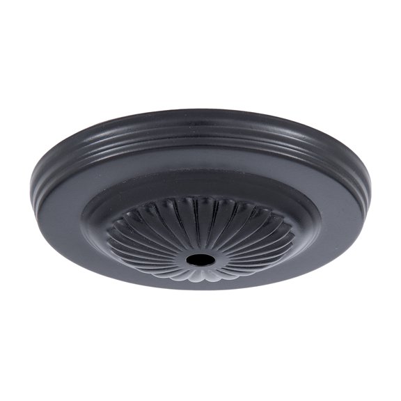 B&P Lamp® 5 1/4 Inch Stamped Embossed Ceiling Light Canopy Plate (Black)