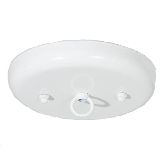 B&P Lamp® 5 1/4 Inch Steel Ceiling Light Canopy Plate Kit (White)