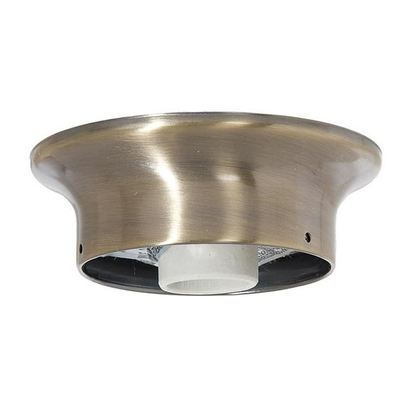 B&P LampĀ® 5 Inch Diameter, 3-1/4 Inch Fitter, Wired Ceiling Pan Kit, Antique Brass Finish