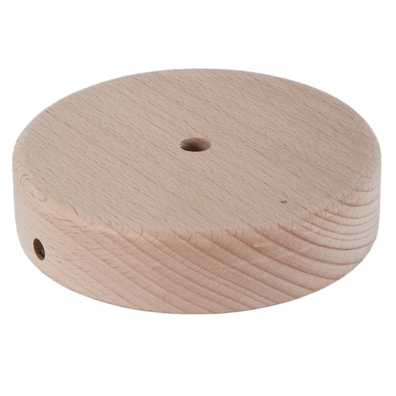 B&P Lamp® 5 Inch Diameter Disc Shaped Wooden Lamp Base, Unfinished