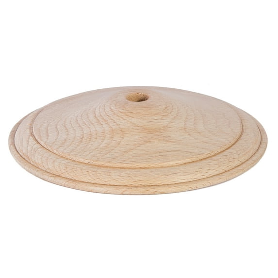 B&P Lamp® 5 Inch Diameter Wooden Vase Cap, Unfinished