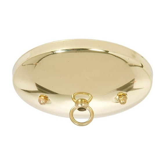 B&P Lamp® 5 Inch Modern Shallow Ceiling Light Canopy Plate Kit (Brass)