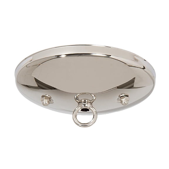 B&P Lamp® 5 Inch Modern Shallow Ceiling Light Canopy Plate Kit (Nickel Plated)