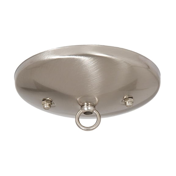 B&P Lamp® 5 Inch Modern Shallow Ceiling Light Canopy Plate Kit (Satin Nickel)