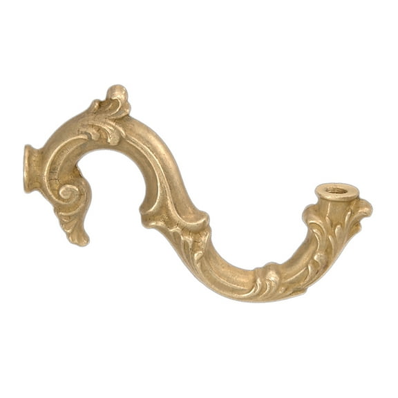 B&P Lamp® 6 1/8" X 4 1/4" Ht. Brass Lamp Or Fixture Arm, Polished & Lacq.