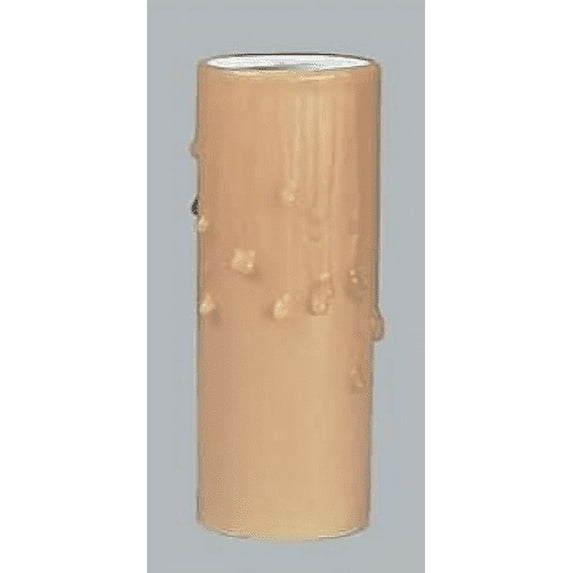 B&P Lamp® 6" Ht., Tan Beeswax Candle Cover, Standard Base