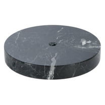 B&P Lamp® 6 Inch Diameter Round Black Zebra Base