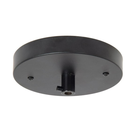 B&P Lamp® 6 Inch Diameter, Single Port, Modern Style Steel Canopy, Satin Black Finish