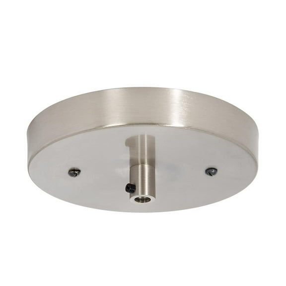B&P Lamp® 6 Inch Diameter, Single Port, Modern Style Steel Canopy, Satin Nickel Finish