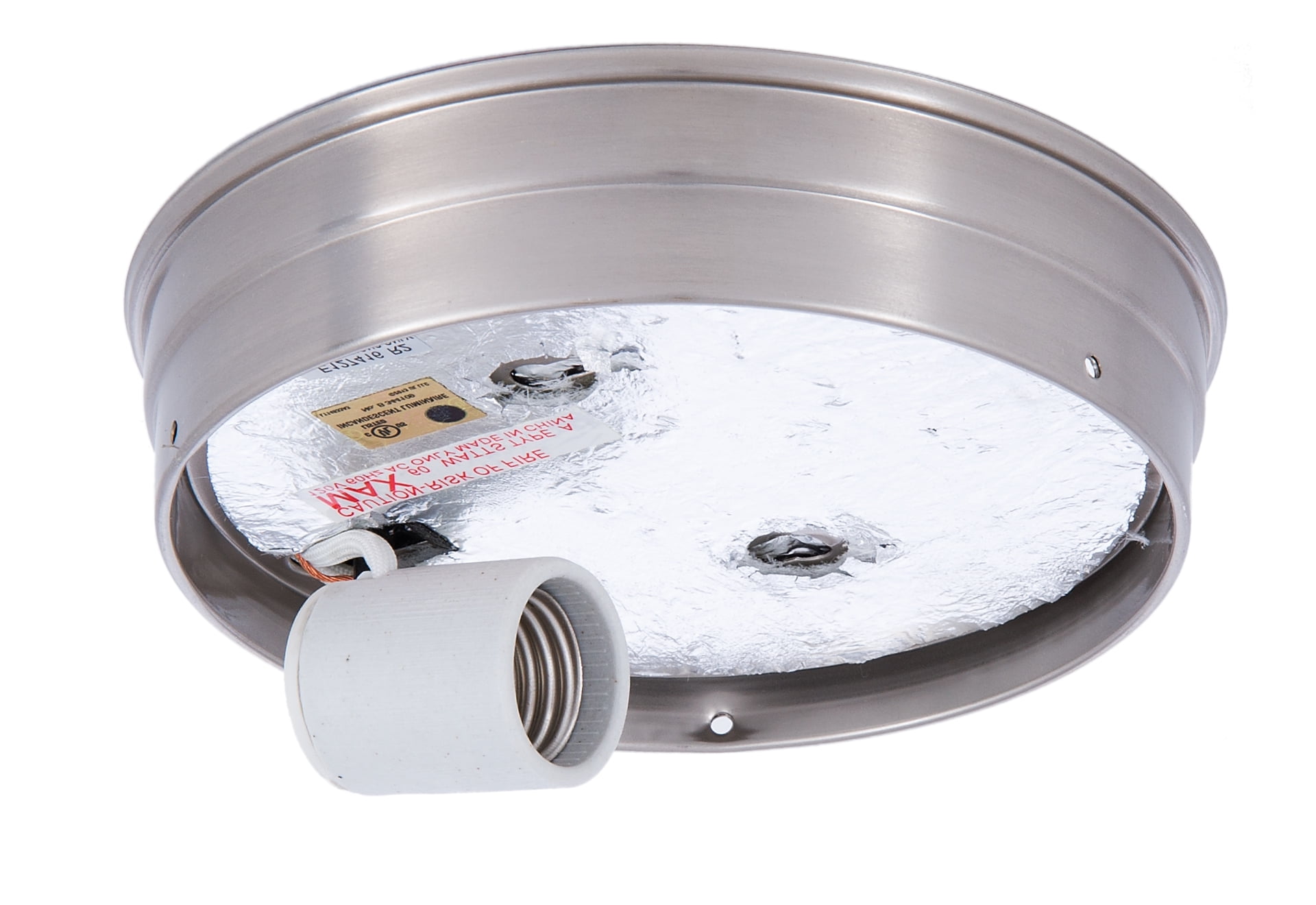 B&P Lamp® 6 Inch Fitter Wired Flush Mount Ceiling Fixture (Grey ...