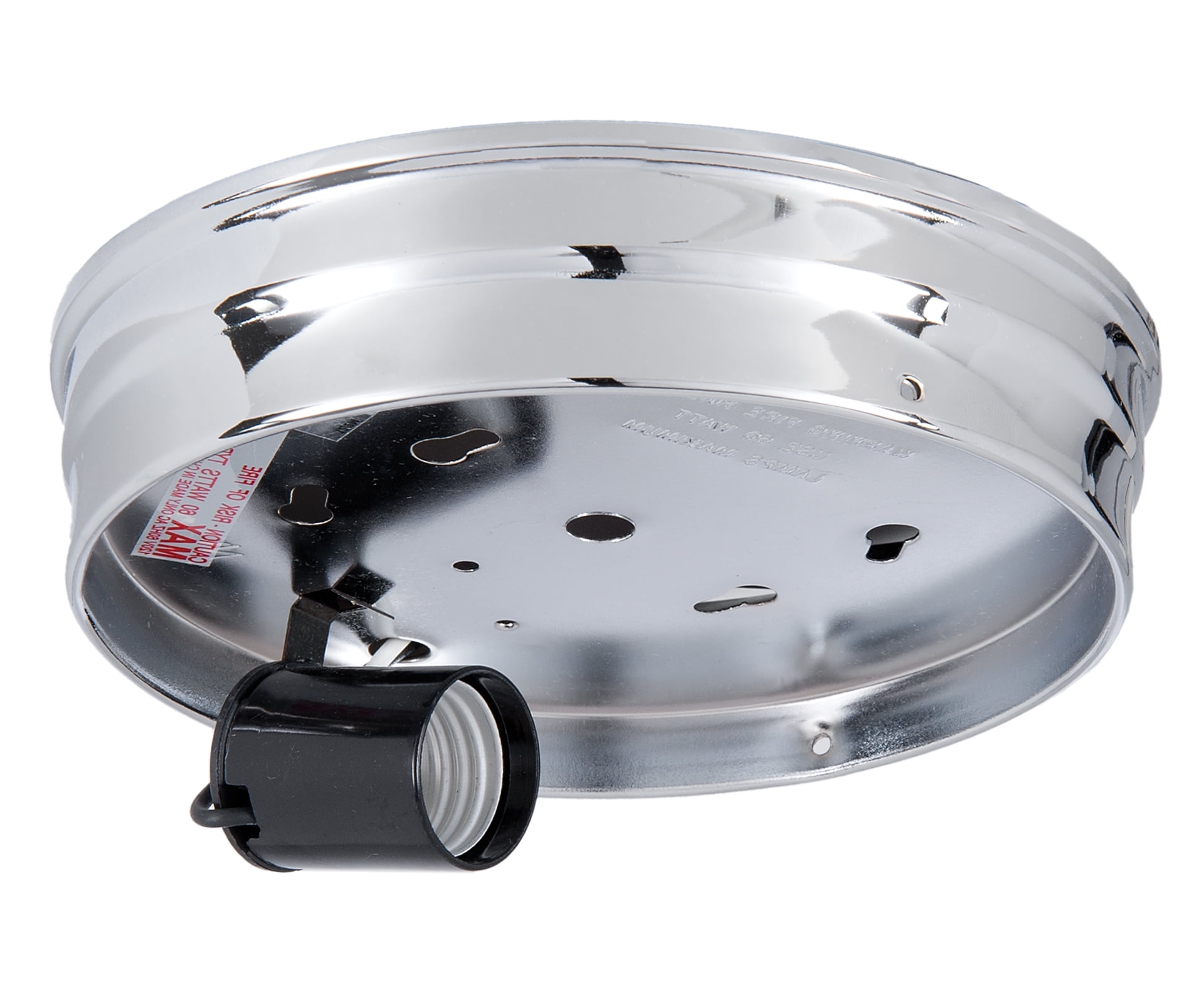 B&P Lamp® 6 Inch Fitter Wired Flush Mount Ceiling Fixture (Silver ...