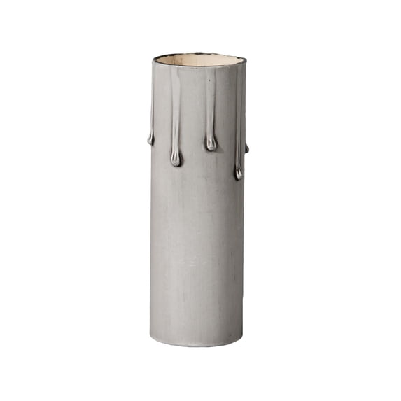 B&P Lamp® 6 Inch Silver Leaf Standard Candle Cover