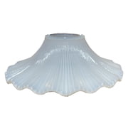 B&P Lamp  7 1/4 Opal Glass Petticoat Shade To Slip Onto Lamp Chimney