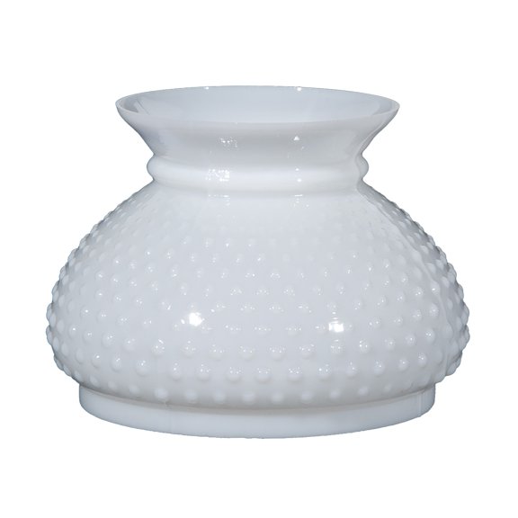 B&P Lamp® 7" Fitter Opal Hobnail Shade With Plain Top