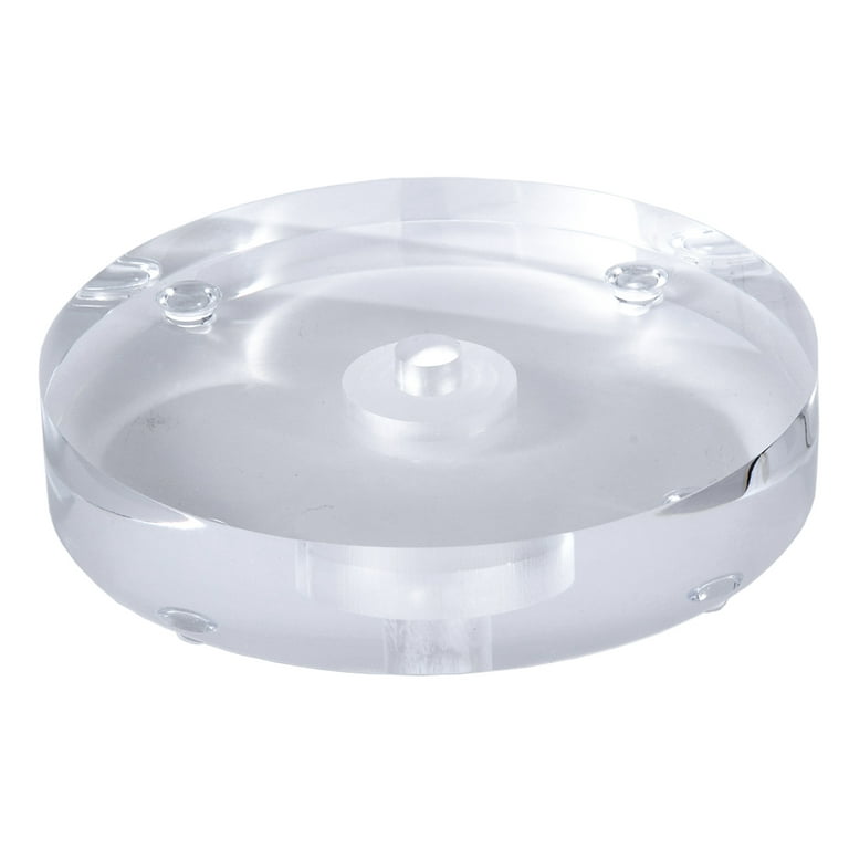 B P Lamp 7 Inch Diameter Round Acrylic Footed Lamp Base