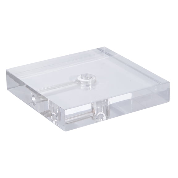 B&P Lamp® 7 Inch Wide Clear Acrylic Square Square Lamp Base With Wire Way