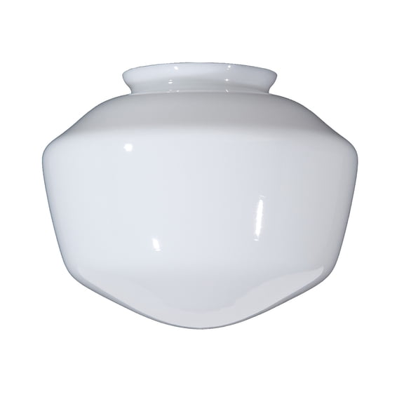 B&P Lamp  8 1/2" Diameter and 4" Fitter OPAL [Milk Glass] Schoolhouse Shade