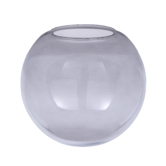 B&P Lamp® 8" Diameter, Smoked Glass Neckless Ball Shade, 4" Fitter
