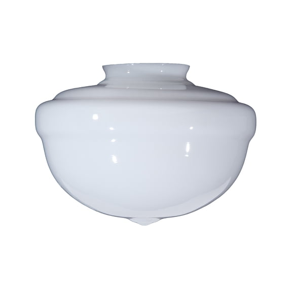B&P Lamp 8" Diameter and 4" Fitter OPAL [Milk Glass] Schoolhouse Shade